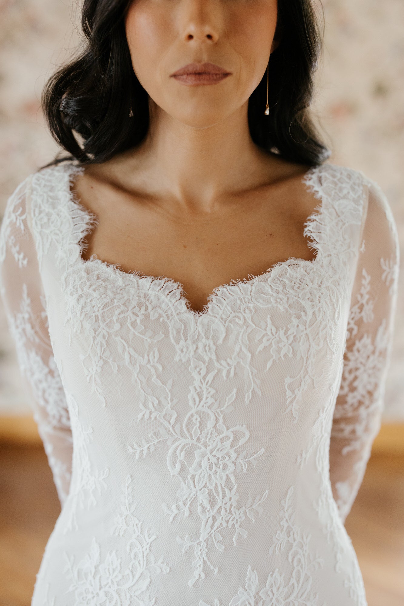 Sara - Long Sleeve Lace Bridal Mini